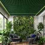 Грильято GL15 50x50 RAL в студии с растениями