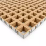 Потолок Грильято GL 15 75x75 под дерево